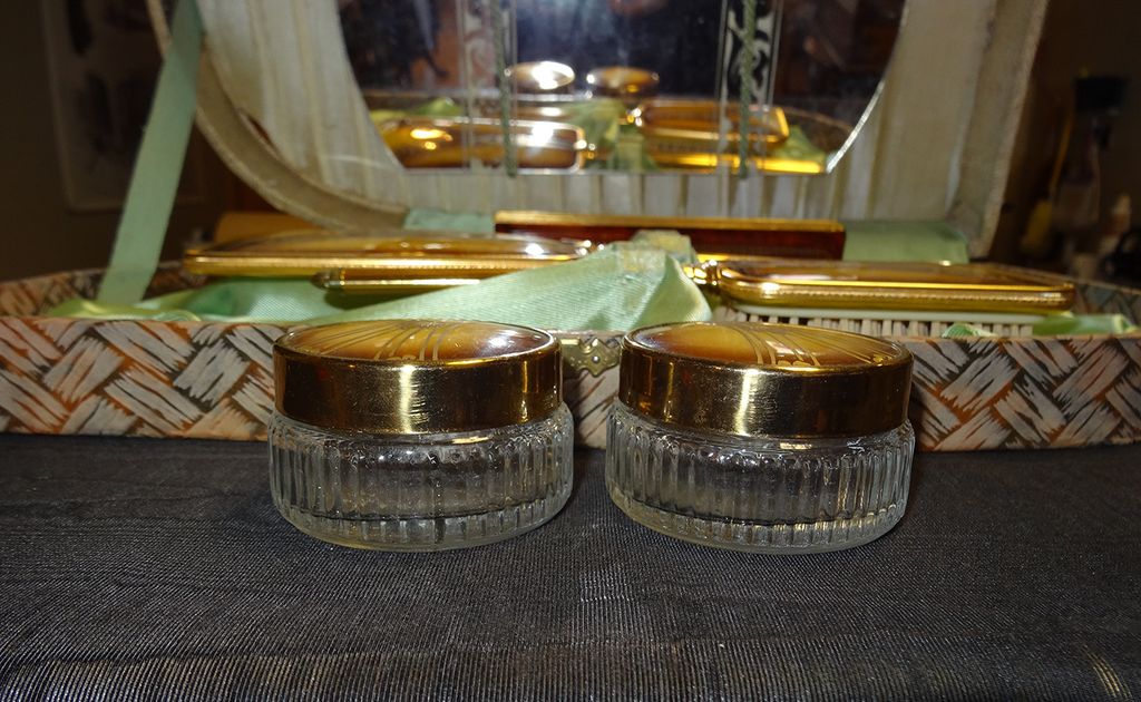 Art Deco Travel Vanity Set Art Deco Travel Vanity Set