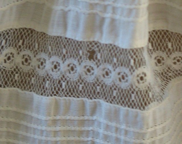 Ca. 1880's Batiste Cotton Child's Dress Lace Inserts Ca. 1880's Batiste Cotton Child's Dress Lace Inserts