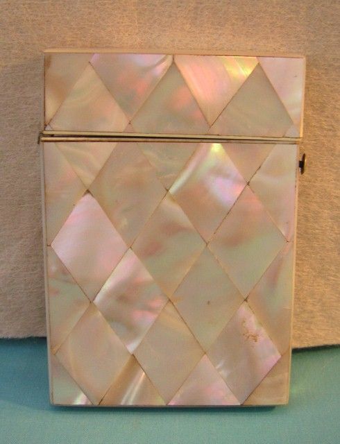 Mother of Pearl Marquetry Card Case Mother of Pearl Marquetry Card Case