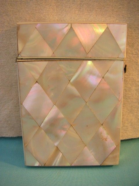 Mother of Pearl Marquetry Card Case Mother of Pearl Marquetry Card Case
