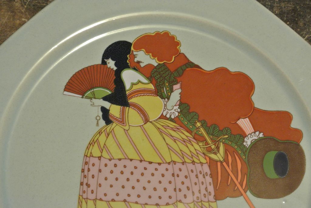 Vintage Hoganas Keramik "Don Juan" Octagonal Decorative Plate Vintage Hoganas Keramik "Don Juan" Octagonal Decorative Plate
