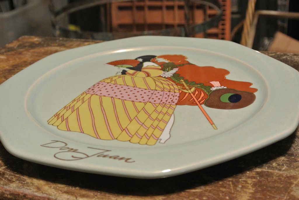 Vintage Hoganas Keramik "Don Juan" Octagonal Decorative Plate Vintage Hoganas Keramik "Don Juan" Octagonal Decorative Plate
