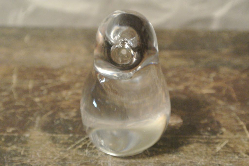 Vintage Crystal Chick/Duckling French by Daum Decor Paperweight Statuette Vintage Crystal Chick/Duckling French by Daum Decor Paperweight Statuette