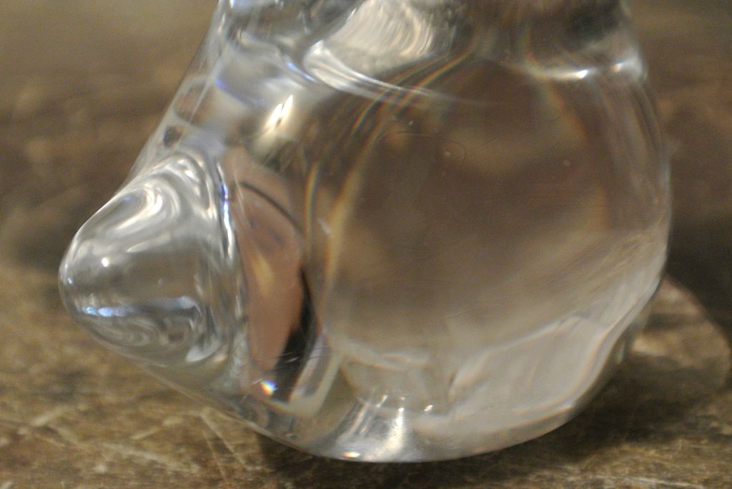 Vintage Crystal Chick/Duckling French by Daum Decor Paperweight Statuette Vintage Crystal Chick/Duckling French by Daum Decor Paperweight Statuette