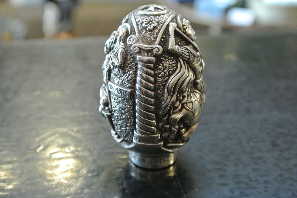 Decorative .995 Silver Egg, Greek Orthodox Decorative .995 Silver Egg, Greek Orthodox