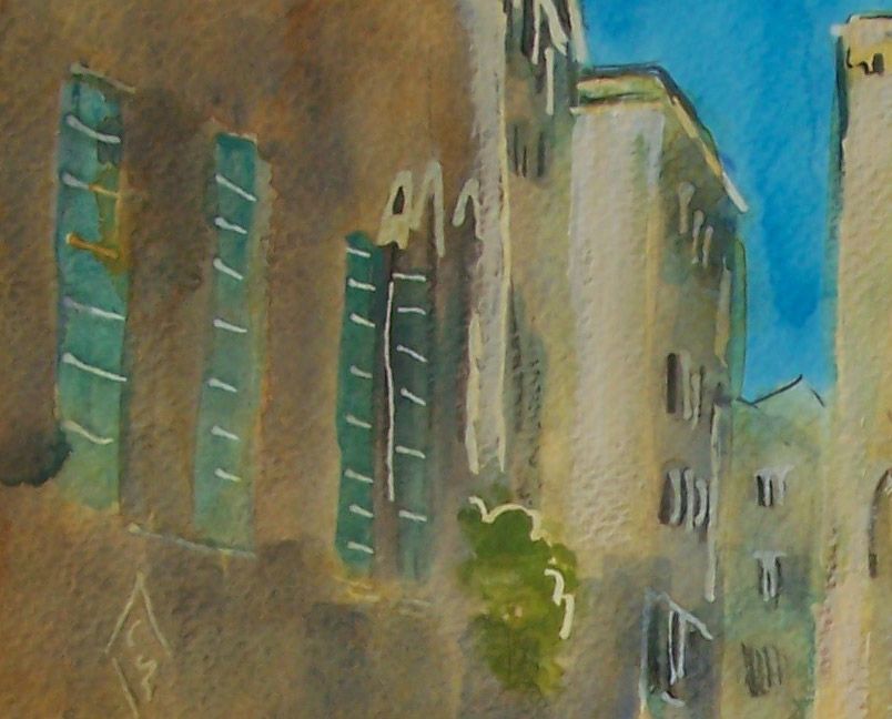 Venice Italy original acrylic painting on paper 11"x15" by contemporary artist Monica Fallini Venice Italy original acrylic painting on paper 11"x15" by contemporary artist Monica Fallini