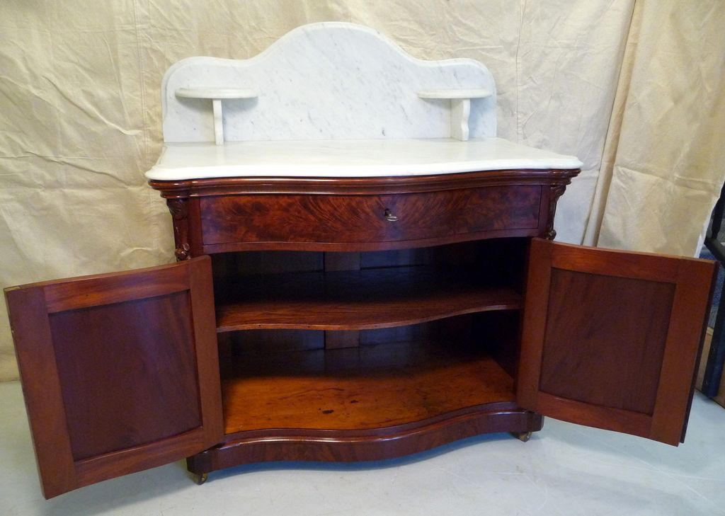 Washstand Marble Top American Victorian c. 1860 Washstand Marble Top American Victorian c. 1860