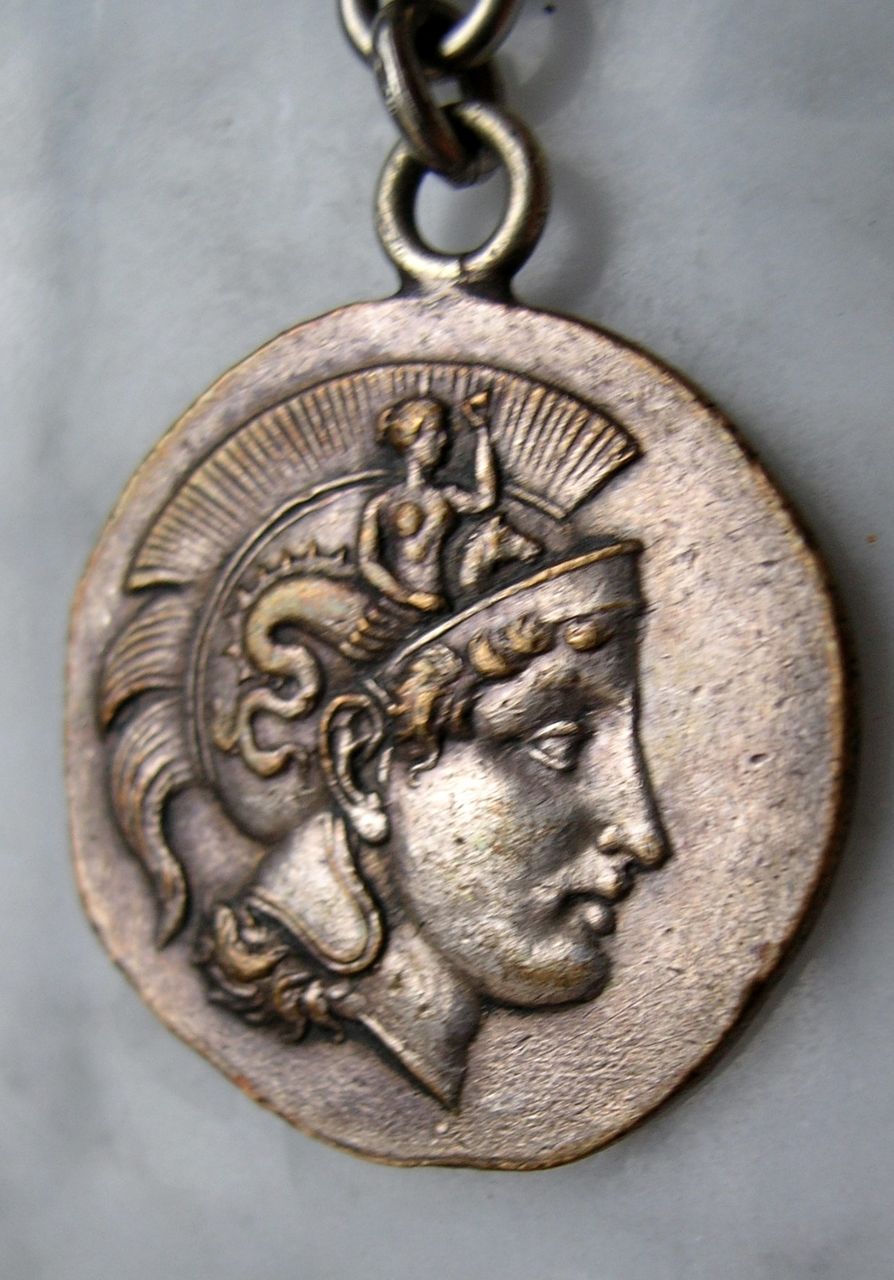 Unique and Rare 9k Gold, Sterling, Bronze Watch Fob Stunning! Unique and Rare 9k Gold, Sterling, Bronze Watch Fob Stunning!