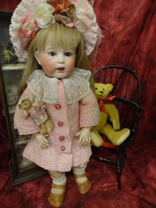 Antique Bisque French SFBJ Toddler 251 Character doll Wobble Tongue 20" Antique Bisque French SFBJ Toddler 251 Character doll Wobble Tongue 20"