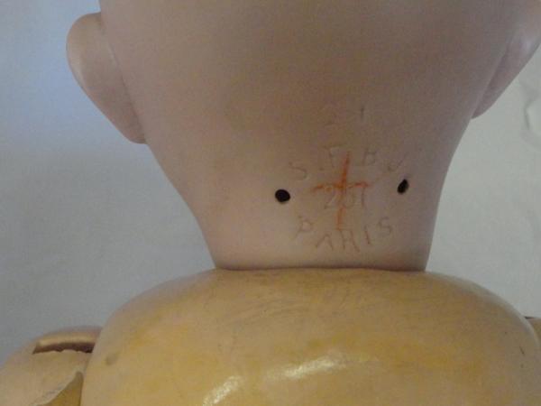 Antique Bisque French SFBJ Toddler 251 Character doll Wobble Tongue 20" Antique Bisque French SFBJ Toddler 251 Character doll Wobble Tongue 20"