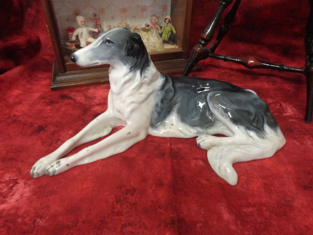 Vintage Rosenthal Bavaria Germany Wolfhound Borzoi Figurine Valentin 1920's Figural Vintage Rosenthal Bavaria Germany Wolfhound Borzoi Figurine Valentin 1920's Figural