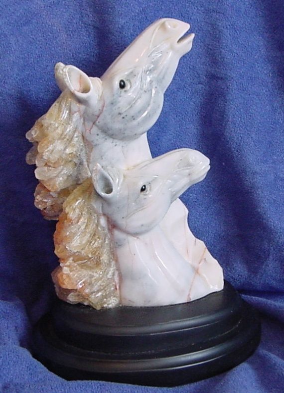Carved Agate Horses Carved Agate Horses