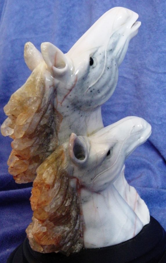 Carved Agate Horses Carved Agate Horses