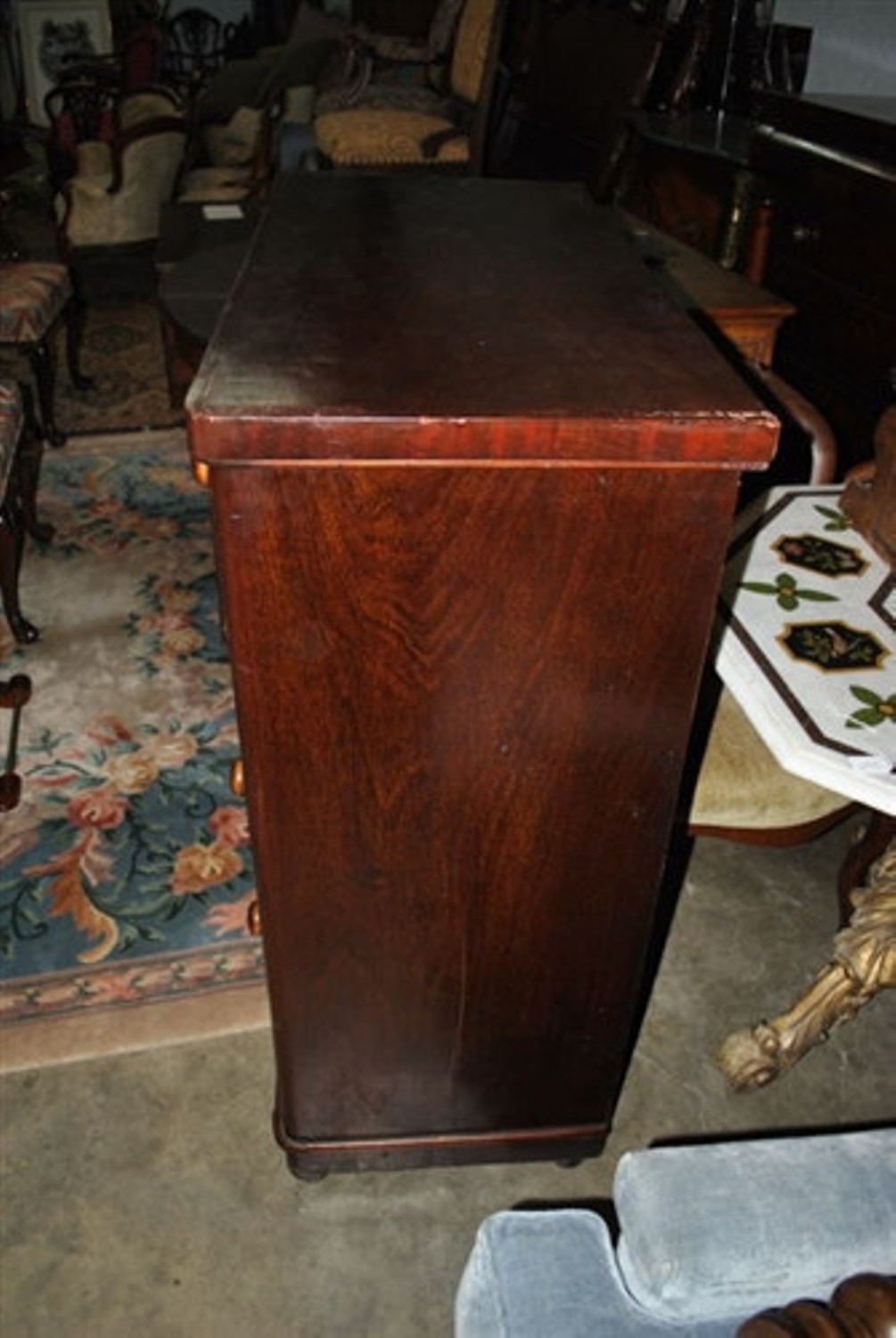 Antique American Hand Made Mahogany Chest of Drawers Ca 1840 Antique American Hand Made Mahogany Chest of Drawers Ca 1840