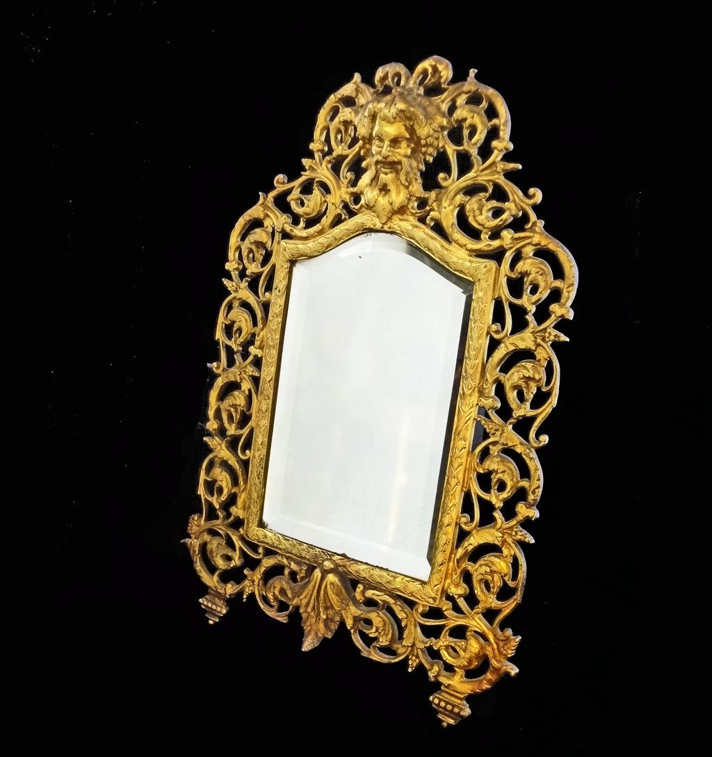 Bradley & Hubbard Bacchus Mirror with Original Bevelled Glass Neoclassic - c. 19th Century, USA Bradley & Hubbard Bacchus Mirror with Original Bevelled Glass Neoclassic - c. 19th Century, USA