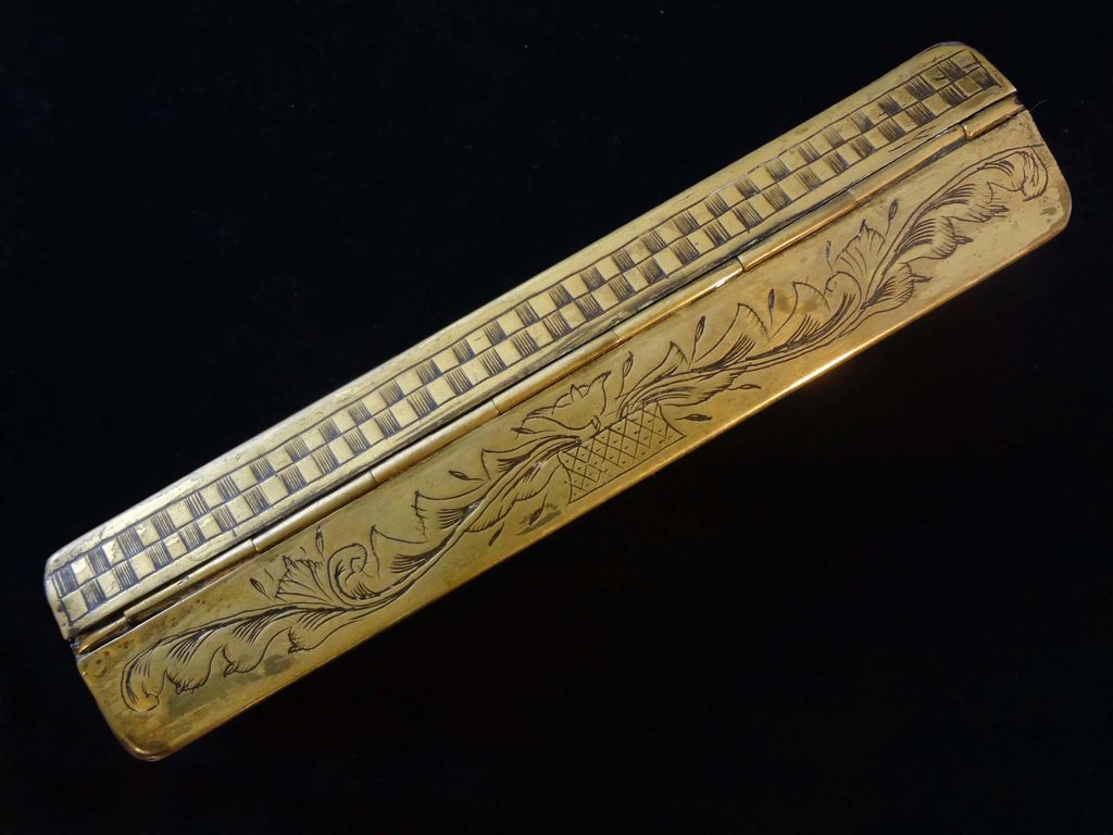 18th C. Dutch Tobacco Box Orangist Commemorative Engraved William V and Wilhemina Dated - c. 1787, Netherlands 18th C. Dutch Tobacco Box Orangist Commemorative Engraved William V and Wilhemina Dated - c. 1787, Netherlands
