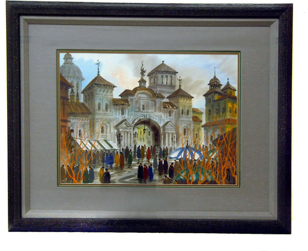 Anatol Krasnyansky Original Watercolor Titled "Old Gate" Anatol Krasnyansky Original Watercolor Titled "Old Gate"