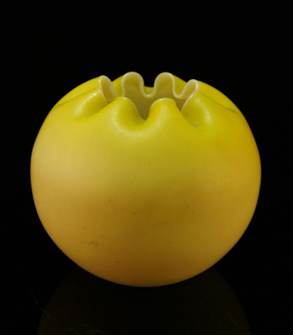 Hand-Blown Yellow Rose Shape Vase - Early 20th C. Hand-Blown Yellow Rose Shape Vase - Early 20th C.