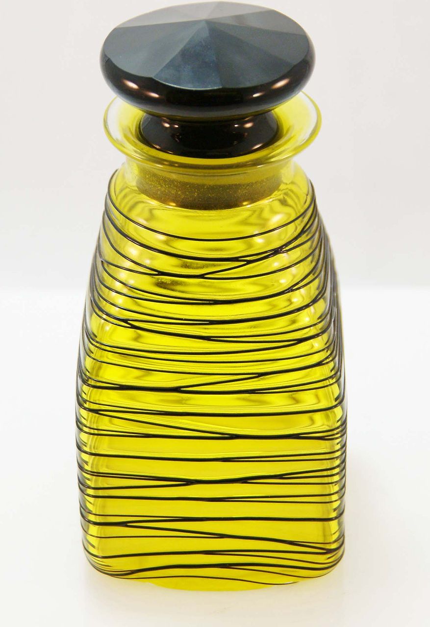 Steuben Threaded Art-glass Bottle Steuben Threaded Art-glass Bottle