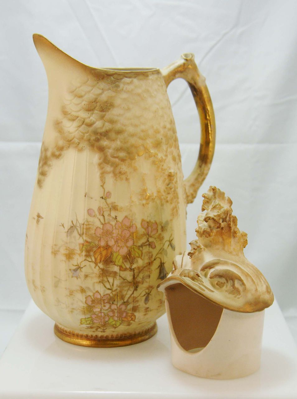 Unique Amphora Fish Design Porcelain Pitcher c. 1899-1905 Unique Amphora Fish Design Porcelain Pitcher c. 1899-1905