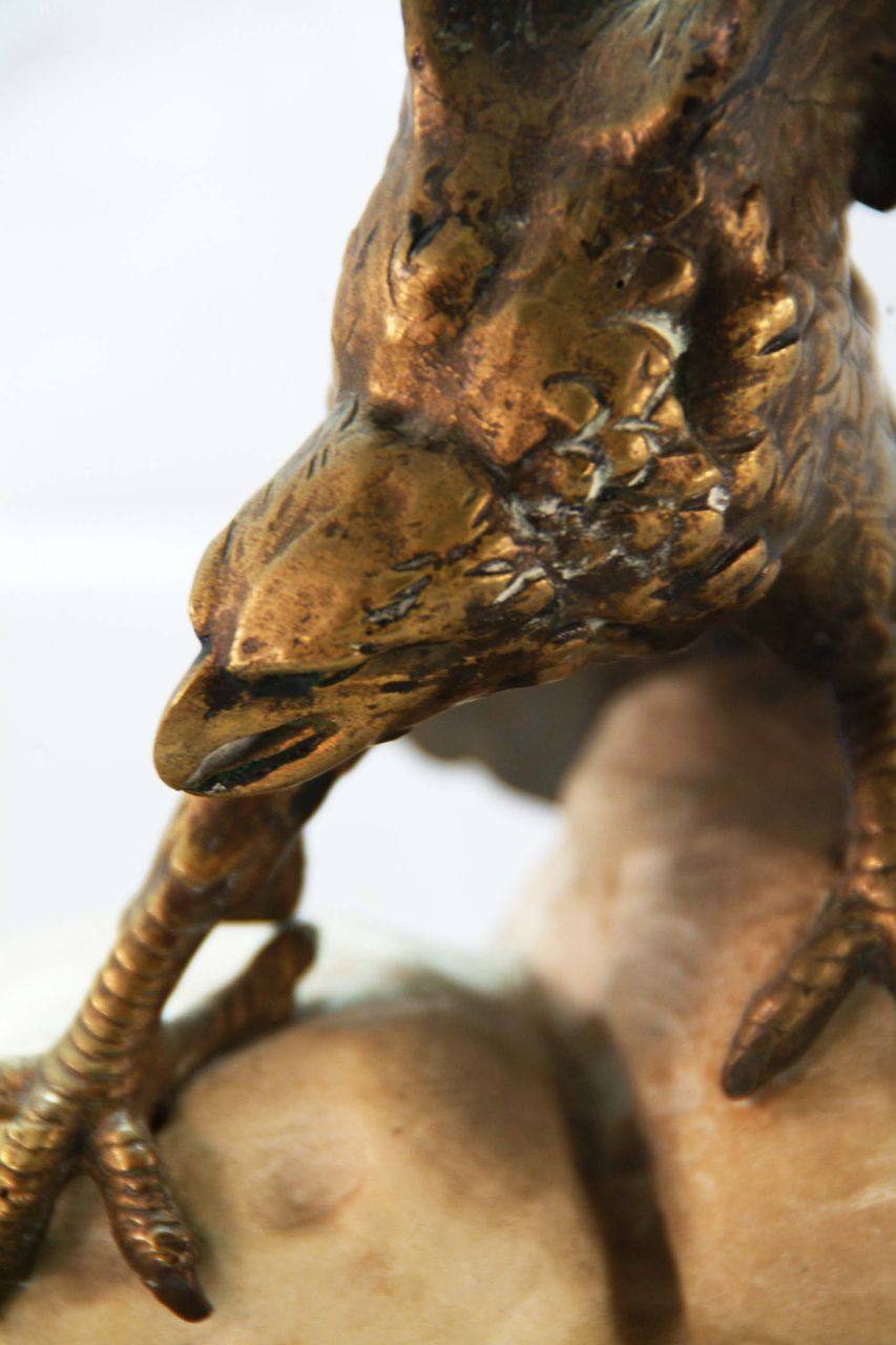 Signed Eagle Bronze by Theophile Somme c. 1901 Signed Eagle Bronze by Theophile Somme c. 1901
