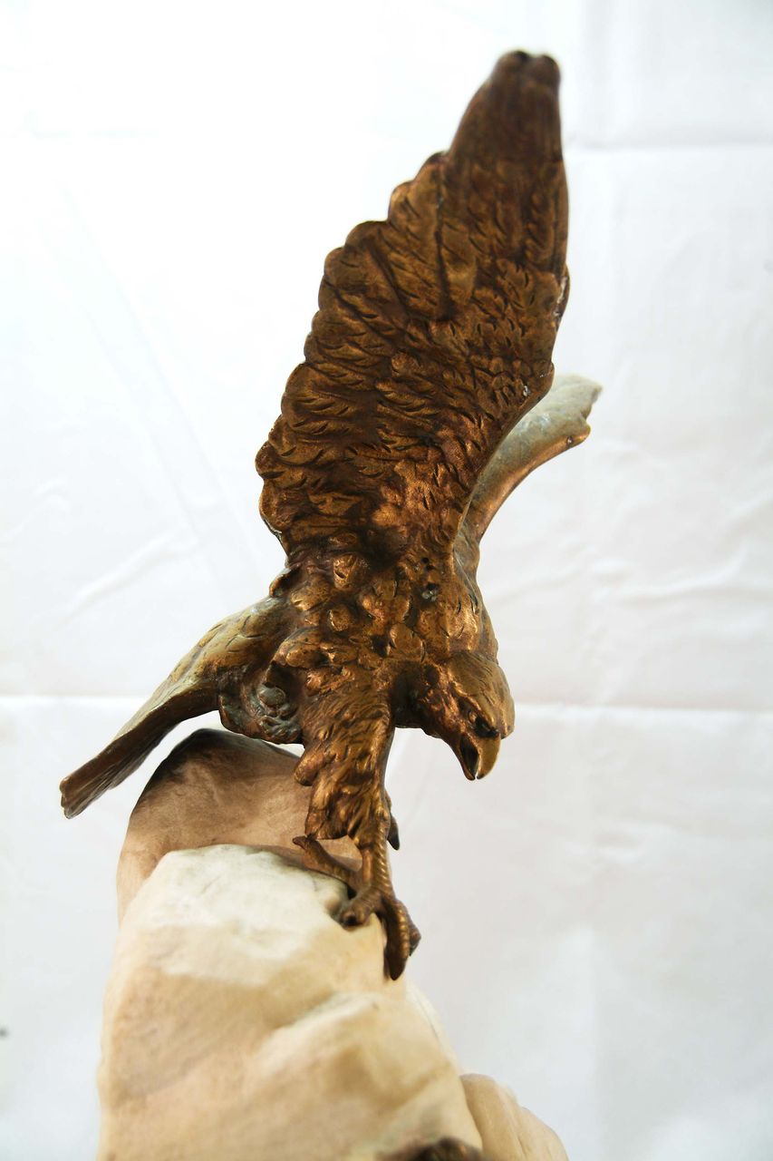 Signed Eagle Bronze by Theophile Somme c. 1901 Signed Eagle Bronze by Theophile Somme c. 1901