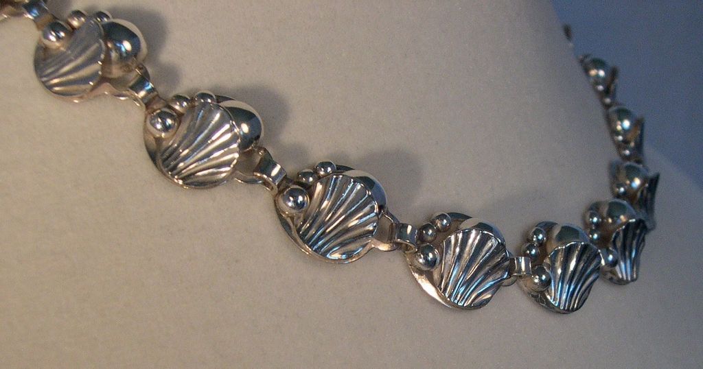 Danish Sterling Art Deco Necklace Danish Sterling Art Deco Necklace