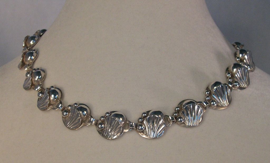 Danish Sterling Art Deco Necklace Danish Sterling Art Deco Necklace
