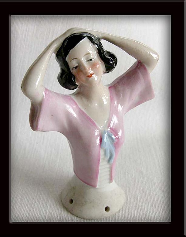 Vintage Flapper Era Half Doll ~ Arms Up ~ Circa 1920's Vintage Flapper Era Half Doll ~ Arms Up ~ Circa 1920's