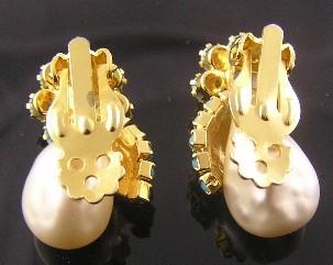 Faux Turquoise & Faux Baroque Pearl RS Earrings Faux Turquoise & Faux Baroque Pearl RS Earrings