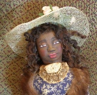 'Miss Netti" One of a kind sculpted Black Folk Art doll 'Miss Netti" One of a kind sculpted Black Folk Art doll