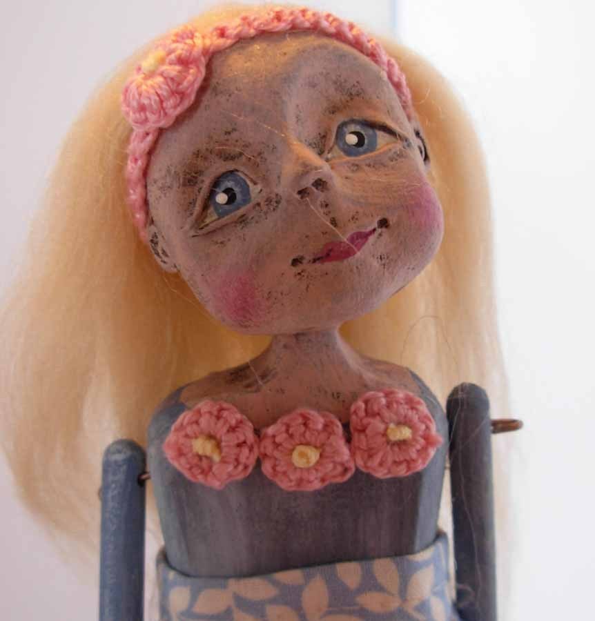 Sweet one of a kind Folk art doll Sweet one of a kind Folk art doll
