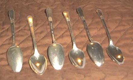 Six Rogers Bros. Demitasse Spoons "Adoration" Pattern Six Rogers Bros. Demitasse Spoons "Adoration" Pattern