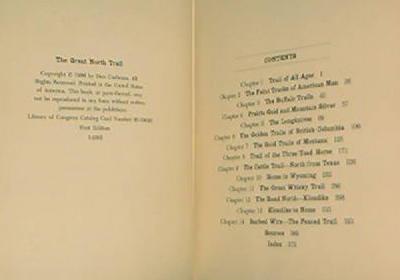 First Edition Of "The Great North Trail" By Dan Cushman First Edition Of "The Great North Trail" By Dan Cushman
