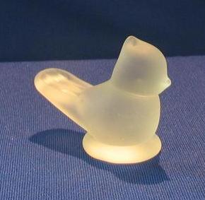 Frosted Glass Cardinal Signed By Ron Ray 1993 Frosted Glass Cardinal Signed By Ron Ray 1993