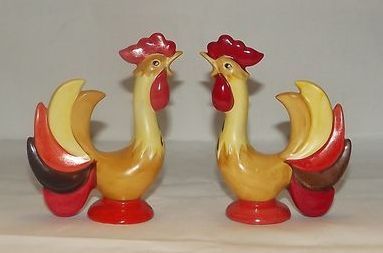 Holt Howard Crowing Rooster Salt And Pepper Shakers Holt Howard Crowing Rooster Salt And Pepper Shakers