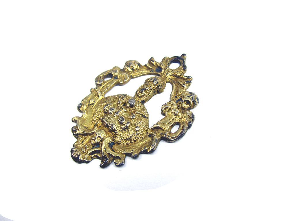RARE Late Renaissance Silver Gilt Pendant of Mary/Jesus Enthroned, c.1600! RARE Late Renaissance Silver Gilt Pendant of Mary/Jesus Enthroned, c.1600!