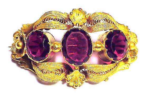 LUSCIOUS Georgian Pinchbeck/Paste Brooch, c.1830! LUSCIOUS Georgian Pinchbeck/Paste Brooch, c.1830!