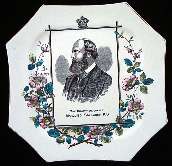 Portrait Plate ~ Marquis of Salisbury 1884 Portrait Plate ~ Marquis of Salisbury 1884