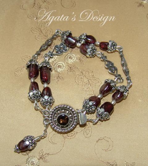 Garnet Sterling Silver Bracelet Garnet Sterling Silver Bracelet