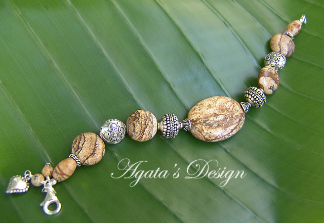 Picture Jasper Sterling Silver Bracelet Picture Jasper Sterling Silver Bracelet
