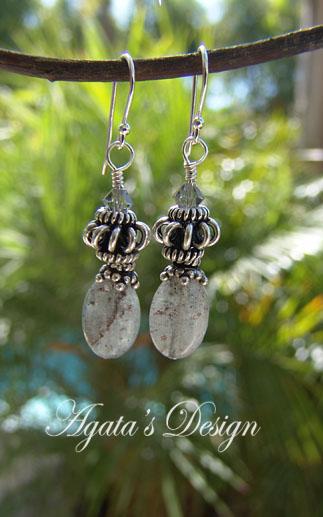 Kyanite Swarovski Crystals Sterling Silver Earrings Kyanite Swarovski Crystals Sterling Silver Earrings