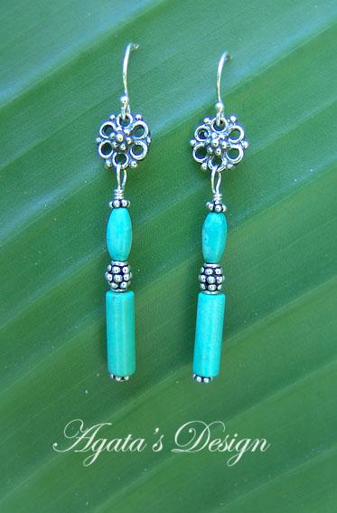 Turquoise Sterling Silver Earrings Turquoise Sterling Silver Earrings