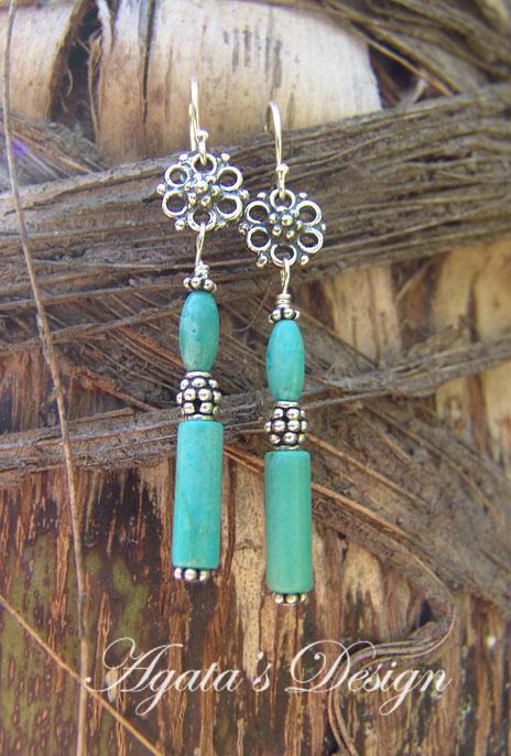 Turquoise Sterling Silver Earrings Turquoise Sterling Silver Earrings