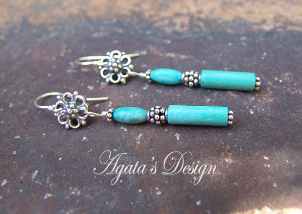 Turquoise Sterling Silver Earrings Turquoise Sterling Silver Earrings