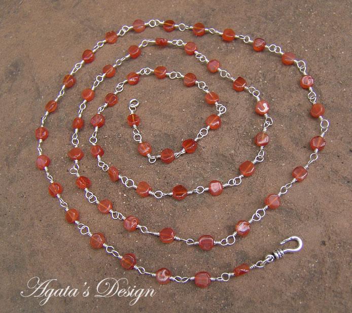 Carnelian Sterling Silver Necklace Carnelian Sterling Silver Necklace