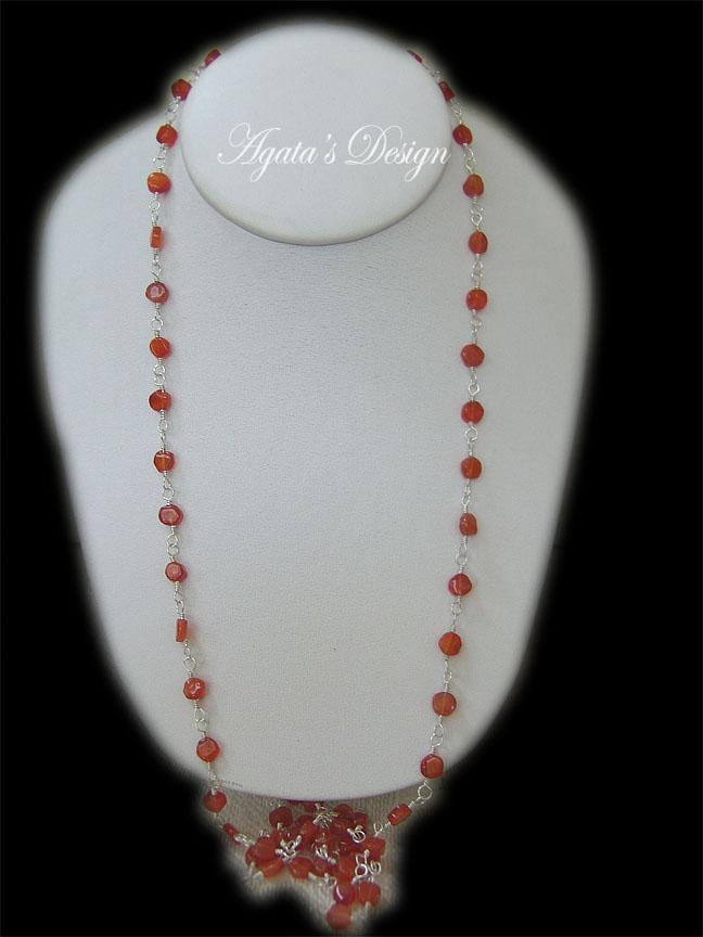 Carnelian Sterling Silver Necklace Carnelian Sterling Silver Necklace