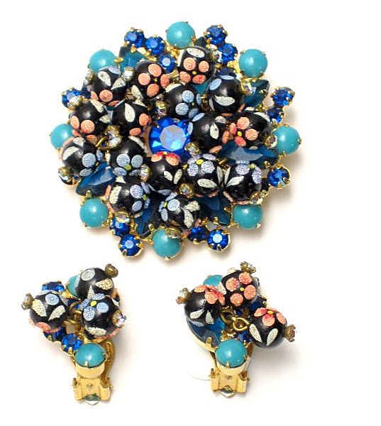 Juliana Aqua Polka Dot Bead Demi Parure Juliana Aqua Polka Dot Bead Demi Parure