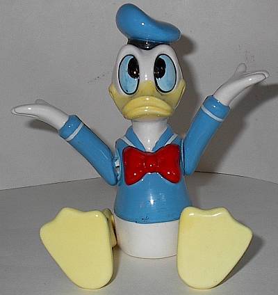 1970's Schmid "Donald Duck" Jointed Porcelain Music Box 1970's Schmid "Donald Duck" Jointed Porcelain Music Box