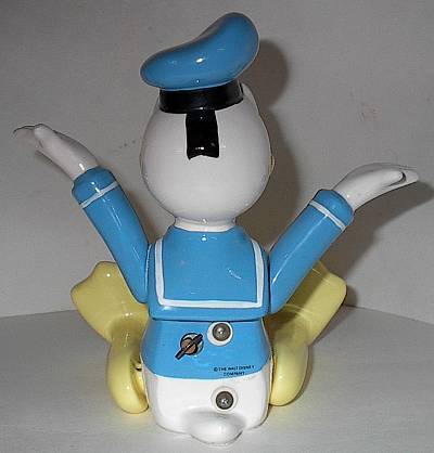 1970's Schmid "Donald Duck" Jointed Porcelain Music Box 1970's Schmid "Donald Duck" Jointed Porcelain Music Box